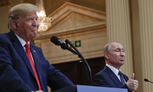 Trump and Putin meet in Helsinki in 2018.