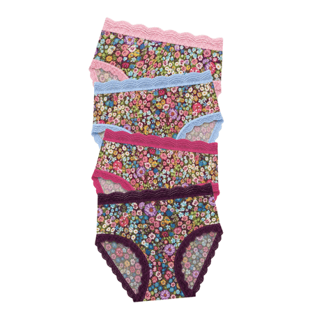 Stripe & Stare High Rise Knicker Four Pack Pansy Pop