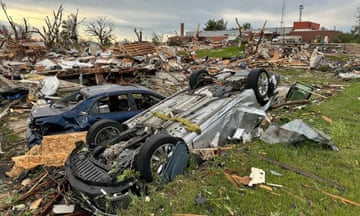 Damage is seen outside of the Adair County Health System hospital which was evacuated after a tornado struck the day prior, in Greenfield, Iowa, U.S. May 22, 2024. Zach Boyden-Holmes/The Register/USA Today Network via REUTERS. NO RESALES. NO ARCHIVES MANDATORY CREDIT