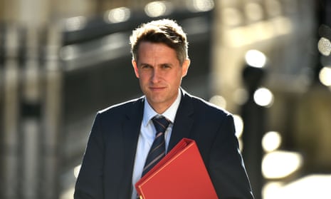 Gavin Williamson arrives at Downing Street for a Cabinet meeting on Wednesday
