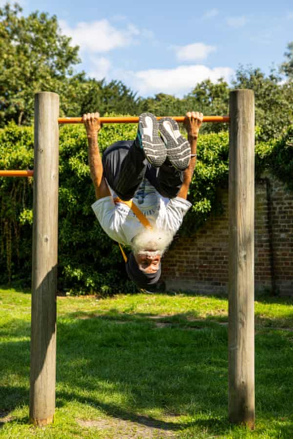 Singh exercising in west London.