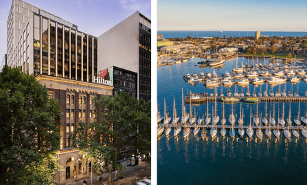 Centro kota Hilton Melbourne Little Queen Street hanya berjarak satu perjalanan trem dari pantai dan marina