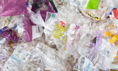 Non recyclable plastic food bags