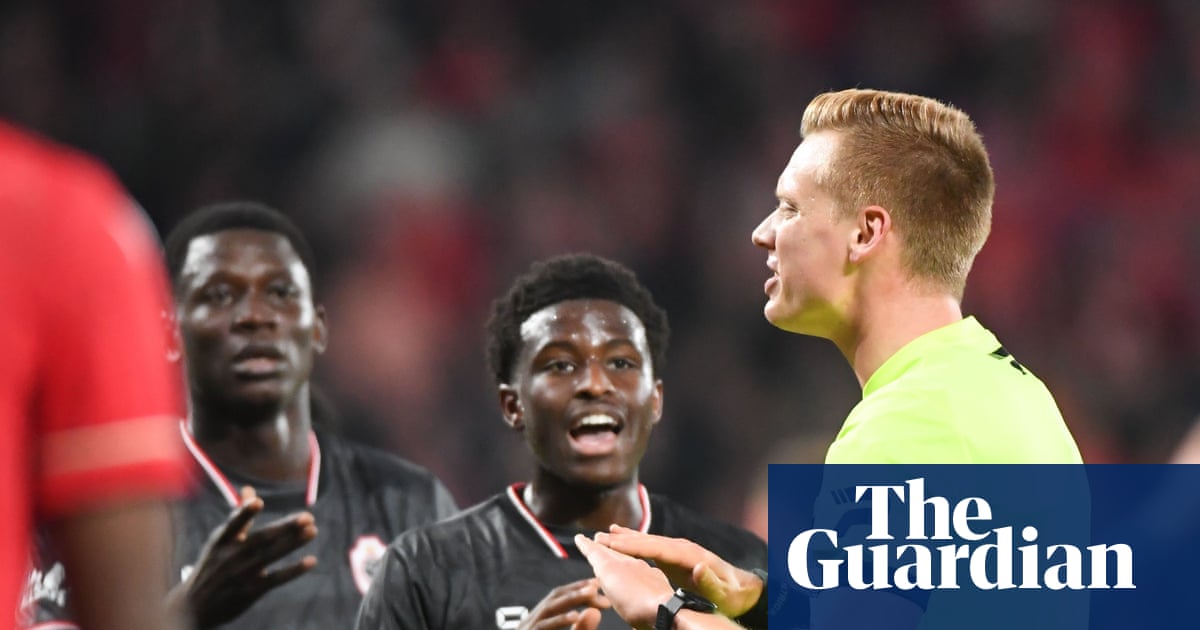 Referee abandons Belgian Pro League match in 87th minute after being hit by cup