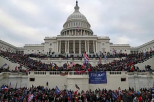 The US Capitol Building is stormed by a pro-Trump mob on January 6.