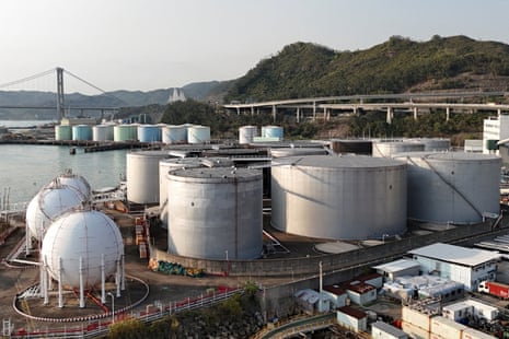 A drone view shows oil storage tanks at a depot at Tsing Yi port in Hong Kong, China March 19, 2026.