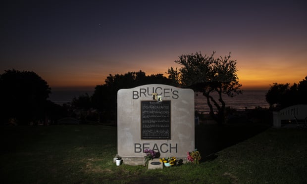 Bruce’s Beach on Thursday evening.
