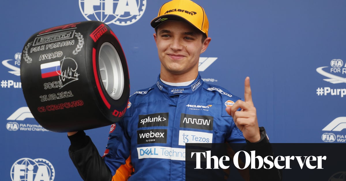 Lando Norris takes first pole of F1 career at Russian GP after Hamilton’s error