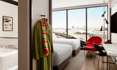 one of the new guestrooms at the TWA Hotel, New York, US.