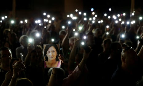 A vigil for Daphne Caruana Galizia in September 2018