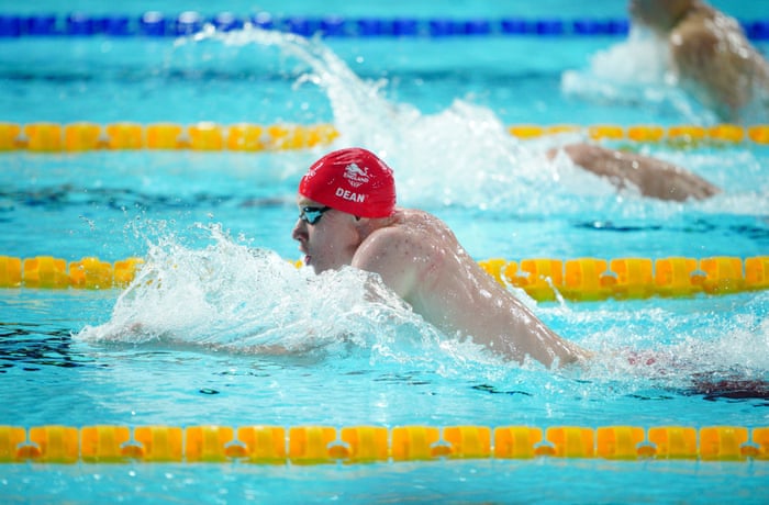 England’s Tom Dean in action in the pool.