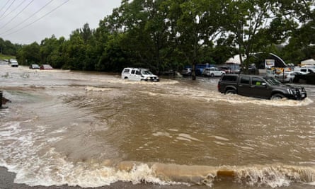 Flooding on Wednesday morning on the Bli Bli Road, Nambour, Queensland.