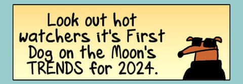 Look out hot watchers it's First Dog on the Moon's TRENDS for 2024