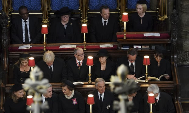 Former prime ministers were among the congregation at the Queen’s funeral.