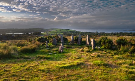 The stone circle near Ardgroom, Beara Peninsula, County Cork, Ireland