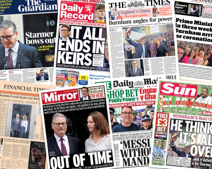 ‘It all ends in Keirs’: what the papers say about Starmer’s resignation