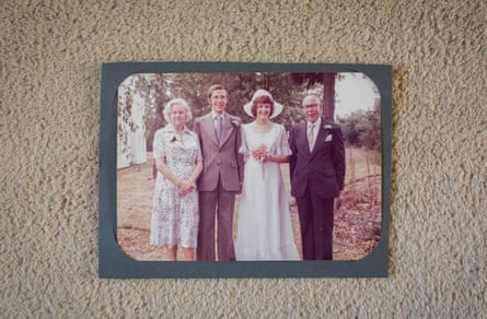 Richard and Barbara are pictured on their wedding day in 1976
