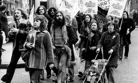 A pro-abortion demonstration in 1977, on the 10th anniversary of the act.