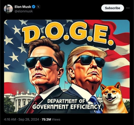 screenshot of tweet by Elon Musk