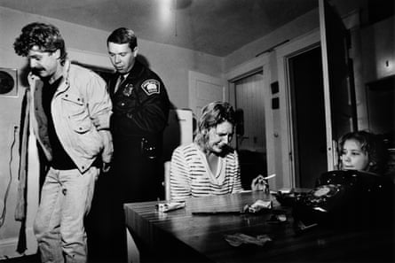 Boyfriend, policeman, Karen and her daughter, Minneapolis, MN, 1987