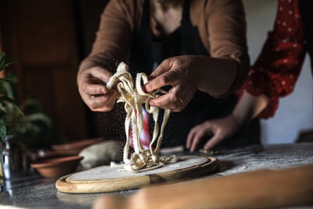 Handmade pasta at Domu Antiga, Sardinia