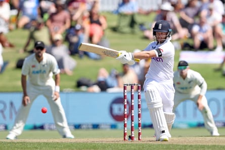 Ben Duckett on his way to a rapid-fire half-century on the opening morning at the Bay Oval