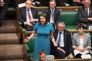 Liberal Democrat leader Jo Swinson during Prime Minister’s Questions in the House of Commons on 4 September