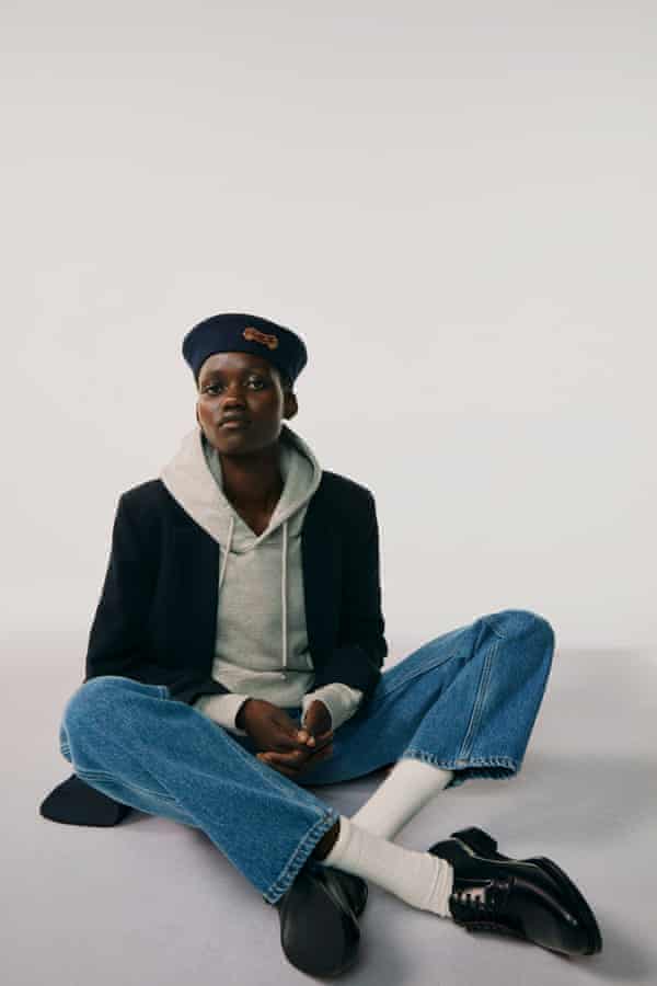 Jeans and a beret from Matchesfashion, styled by Morgan Pilcher.