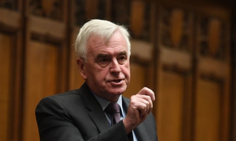 John McDonnell speaks in parliament in April. Alongside price controls, he said it would be sensible to cut VAT from 20%.