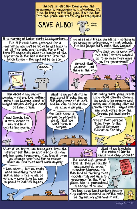 First Dog on the Moon (7/10): Save Albo, panel 1