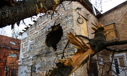 Dommages aux bâtiments à Boyarka, Ukraine, 29 mars 2022.