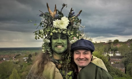 Peter Ross celebrates the festival of Beltane with one of the Green Men.