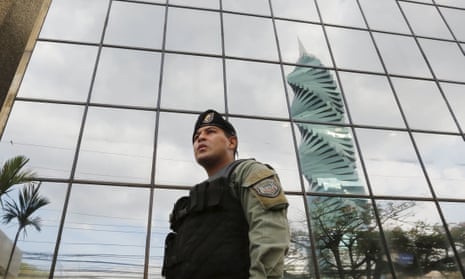 Police outside the Mossack-Fonseca offices in Panama City. The firm’s leaked Panama Papers revealed how the world’s wealthy and powerful used offshore companies to stash assets.