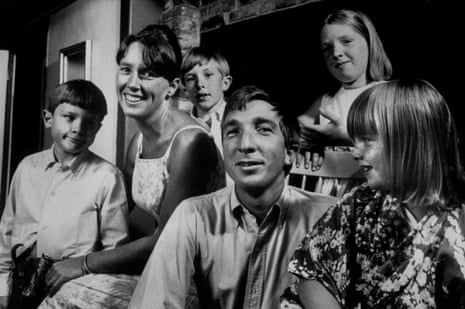 Praised to an extent few writers will ever achieve … John Updike and family in 1966.