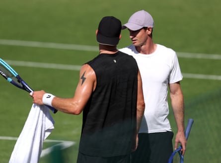 Jack Draper with his coach Andy Murray