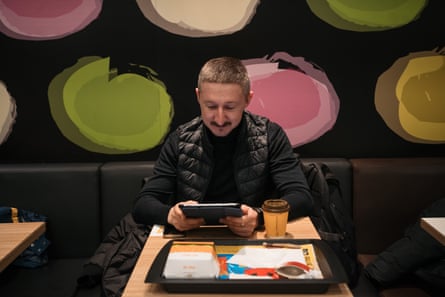 Valeri Moroz at work in a branch of McDonald’s.