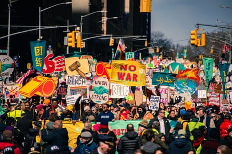 People of diverse backgrounds coming together in protest