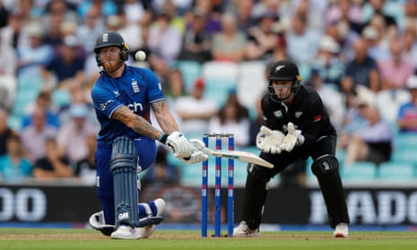 England’s Ben Stokes mistimes a reverse sweep during the 3rd Metro Bank ODI between England and New Zealand at The Kia Oval.