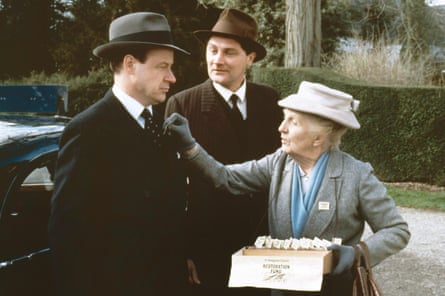 Joan Hickson as Miss Marple.