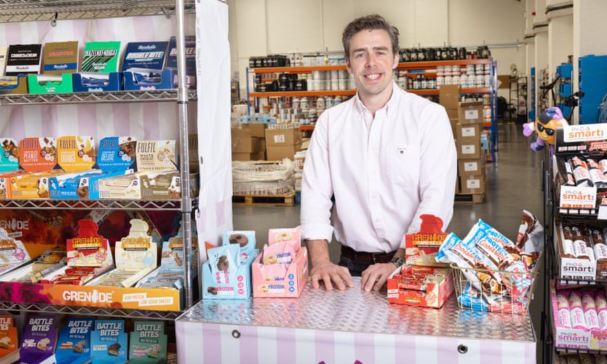 Packed with snacks … Anthony Rodgers at his Protein Pick and Mix store.