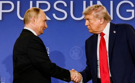 Vladimir Putin meets Donald Trump meets in Alaska, 15 August 2025.