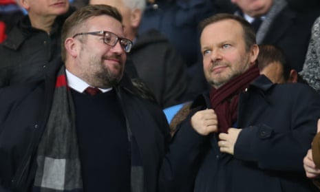 Manchester United’s Richard Arnold (left) and Ed Woodward pictured in January 2020.