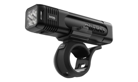 A black Knog Blinder 900 Front Bike Light