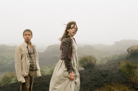 Solomon Glave and Shannon Beer as the young Heathcliff and Cathy in Wuthering Heights (2011).