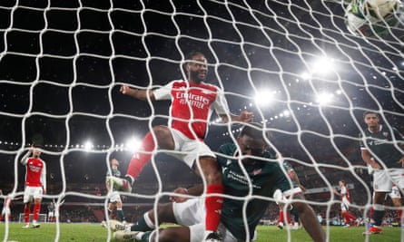 Raheem Sterling scores Arsenal’s fourth from tap-in range