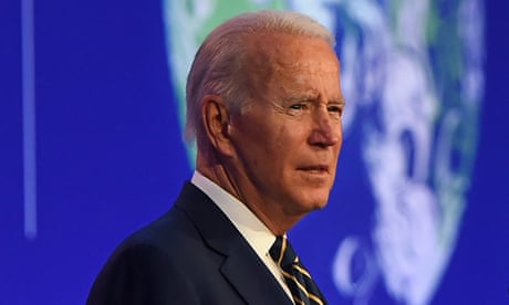 COP26 Summit - Day Two<br>GLASGOW, SCOTLAND - NOVEMBER 01: US President Joe Biden presents his national statement during day two of COP26 at SECC on November 1, 2021 in Glasgow, United Kingdom. 2021 sees the 26th United Nations Climate Change Conference. The conference will run from 31 October for two weeks, finishing on 12 November. It was meant to take place in 2020 but was delayed due to the Covid-19 pandemic. (Photo by Andy Buchanan - Pool/Getty Images)