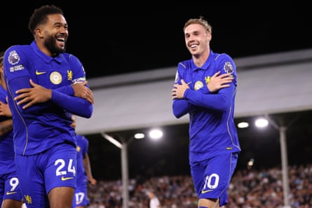 Cole Palmer celebrates scoring for Chelsea