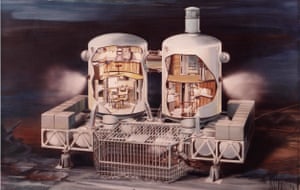 Artist's cutaway view of the Tektite II habitat.