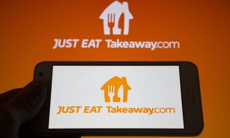 Just Eat Takeaway logo on a smartphone