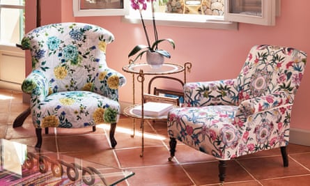 Williamson’s typically bright colours and vibrant fabrics at Belmond La Residencia hotel, Deià, Mallorca.